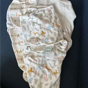 Aden & Anais Lot of 3 Baby Swaddle Set with Animal Prints